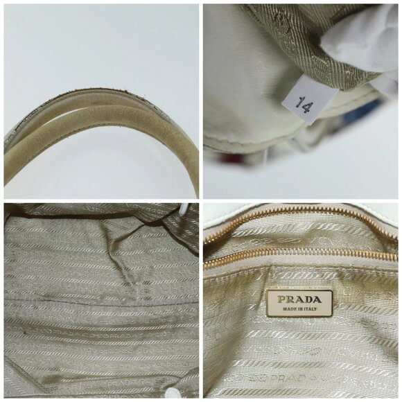 PRADA Lip Pattern Hand Bag Nylon Multicolor Auth - Picture 15 of 16
